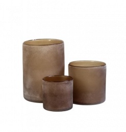 Frost Candleholder M - Brown